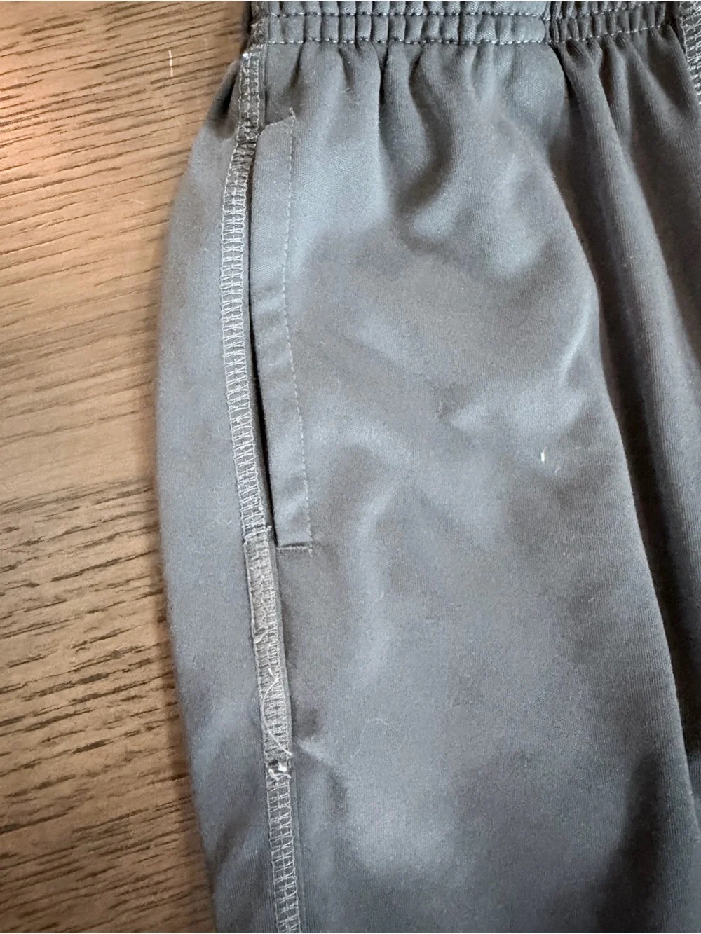 Nike Gray Kids 4T Athletic Shorts with White Swoosh